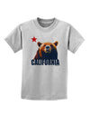 California Republic Design - Grizzly Bear and Star Childrens T-Shirt by TooLoud-Childrens T-Shirt-TooLoud-AshGray-X-Small-Davson Sales