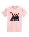 California Republic Design - Grizzly Bear and Star Childrens T-Shirt by TooLoud-Childrens T-Shirt-TooLoud-PalePink-X-Small-Davson Sales