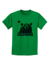 California Republic Design - Grizzly Bear and Star Childrens T-Shirt by TooLoud-Childrens T-Shirt-TooLoud-Kelly-Green-X-Small-Davson Sales