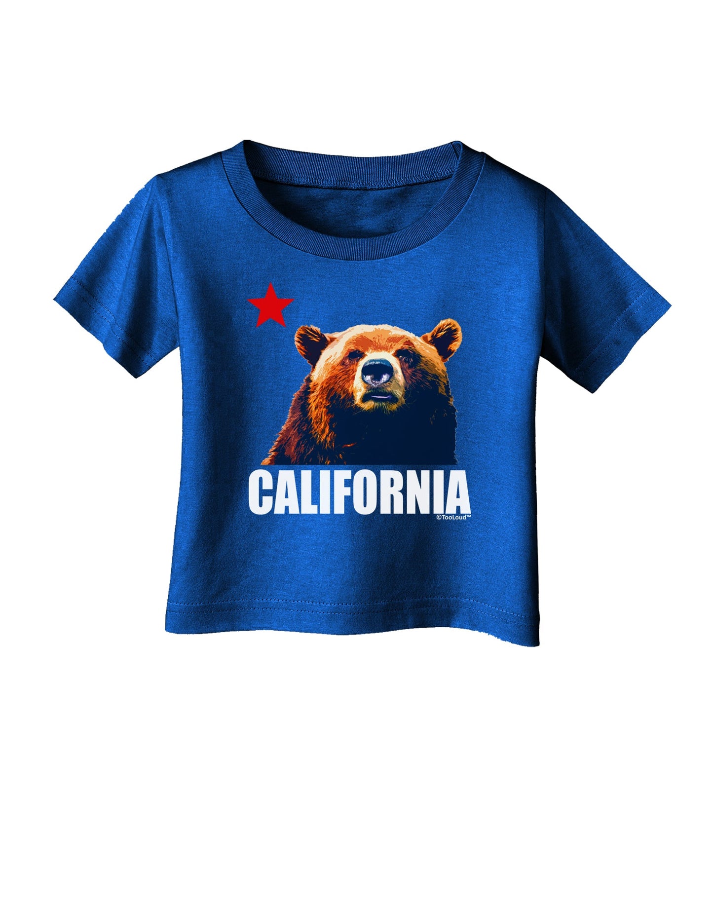 California Republic Design - Grizzly Bear and Star Infant T-Shirt Dark by TooLoud-Infant T-Shirt-TooLoud-Red-06-Months-Davson Sales