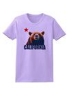 California Republic Design - Grizzly Bear and Star Womens T-Shirt by TooLoud-Womens T-Shirt-TooLoud-Lavender-X-Small-Davson Sales