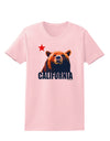 California Republic Design - Grizzly Bear and Star Womens T-Shirt by TooLoud-Womens T-Shirt-TooLoud-PalePink-X-Small-Davson Sales