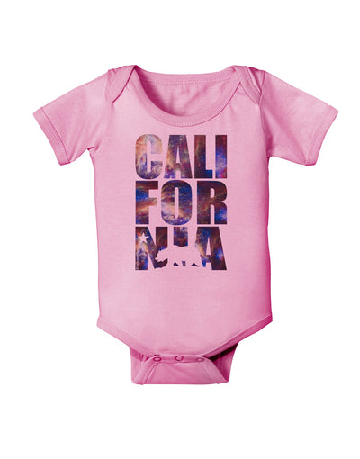 California Republic Design - Space Nebula Print Baby Romper Bodysuit by TooLoud-Baby Romper-TooLoud-Light-Pink-06-Months-Davson Sales