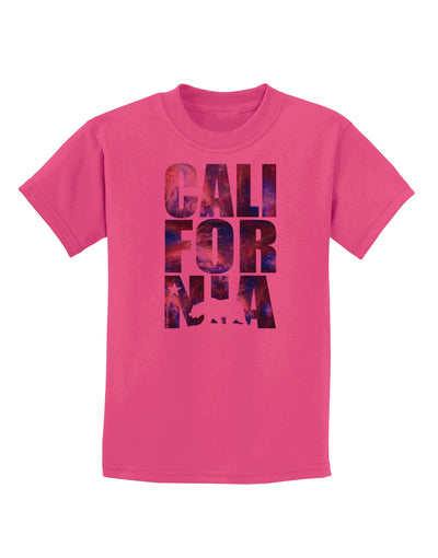 California Republic Design - Space Nebula Print Childrens T-Shirt by TooLoud-Childrens T-Shirt-TooLoud-Sangria-X-Small-Davson Sales