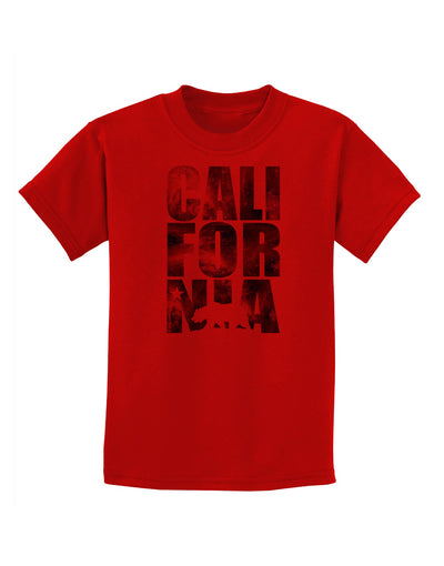California Republic Design - Space Nebula Print Childrens T-Shirt by TooLoud-Childrens T-Shirt-TooLoud-Red-X-Small-Davson Sales