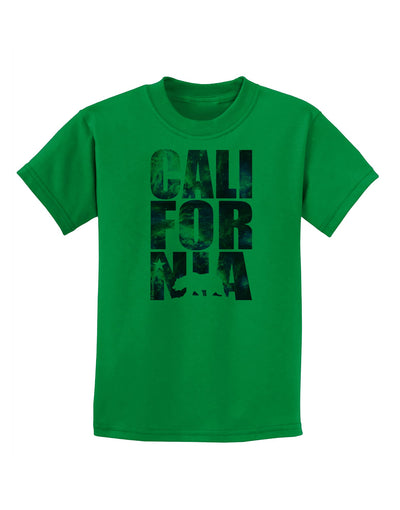 California Republic Design - Space Nebula Print Childrens T-Shirt by TooLoud-Childrens T-Shirt-TooLoud-Kelly-Green-X-Small-Davson Sales
