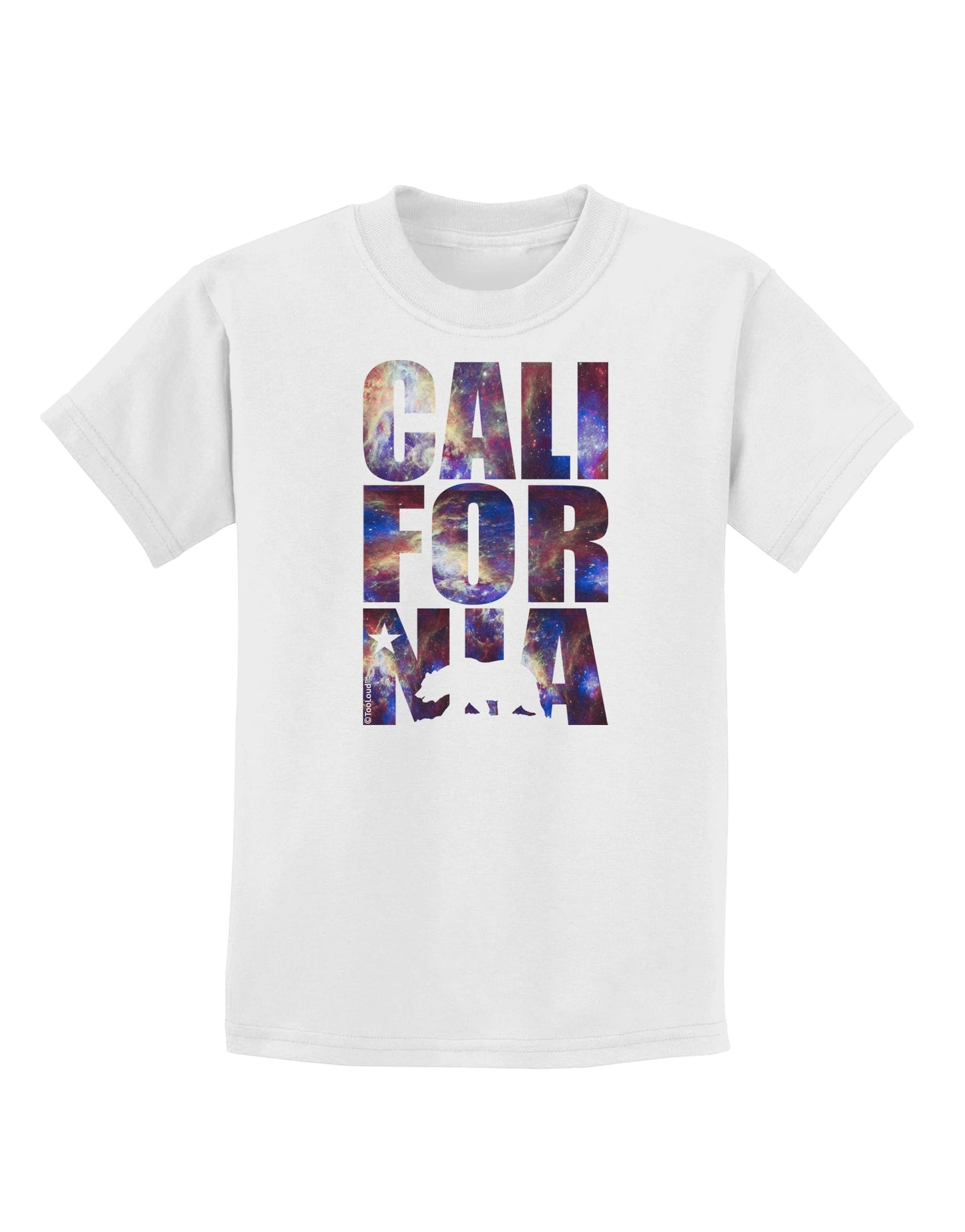 California Republic Design - Space Nebula Print Childrens T-Shirt by TooLoud-Childrens T-Shirt-TooLoud-White-X-Small-Davson Sales