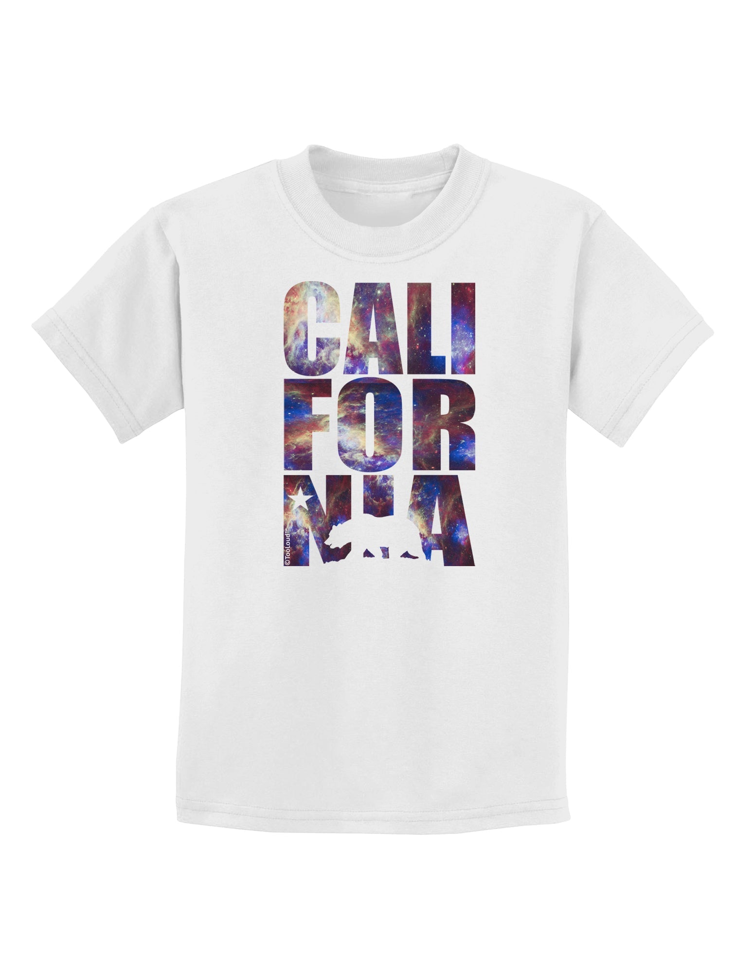 California Republic Design - Space Nebula Print Childrens T-Shirt by TooLoud-Childrens T-Shirt-TooLoud-White-X-Small-Davson Sales