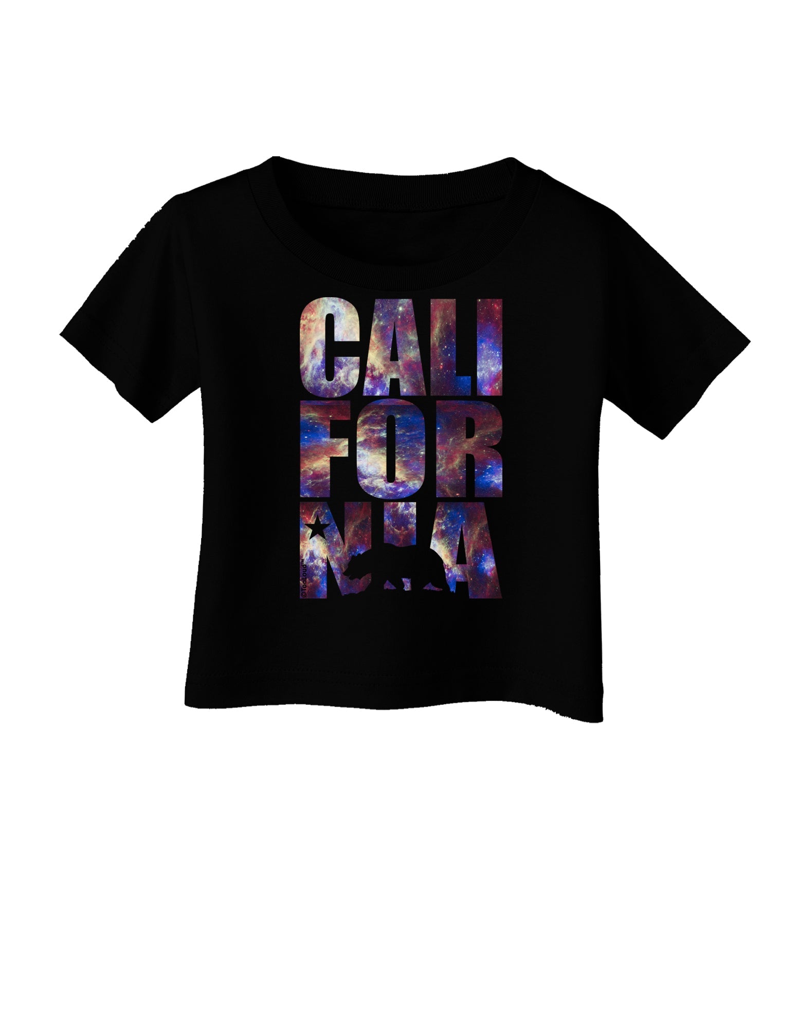 California Republic Design - Space Nebula Print Infant T-Shirt Dark by TooLoud-Infant T-Shirt-TooLoud-Black-06-Months-Davson Sales