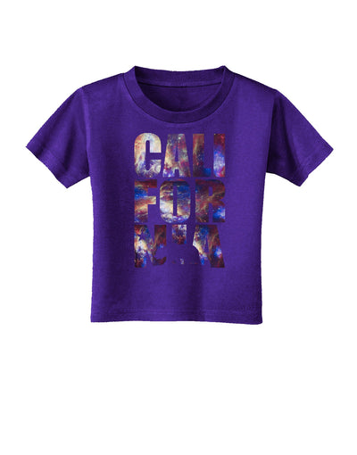 California Republic Design - Space Nebula Print Toddler T-Shirt Dark by TooLoud-Toddler T-Shirt-TooLoud-Purple-2T-Davson Sales