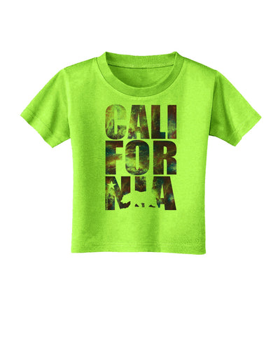 California Republic Design - Space Nebula Print Toddler T-Shirt by TooLoud-Toddler T-Shirt-TooLoud-Lime-Green-2T-Davson Sales