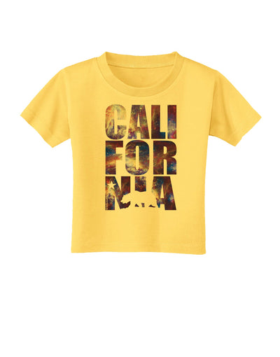 California Republic Design - Space Nebula Print Toddler T-Shirt by TooLoud-Toddler T-Shirt-TooLoud-Yellow-2T-Davson Sales