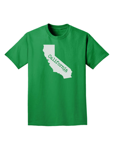 California - United States Shape Adult Dark T-Shirt by TooLoud-Mens T-Shirt-TooLoud-Kelly-Green-Small-Davson Sales