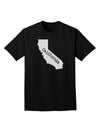 California - United States Shape Adult Dark T-Shirt by TooLoud-Mens T-Shirt-TooLoud-Black-Small-Davson Sales