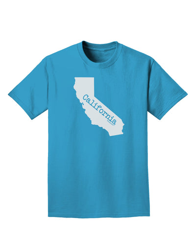 California - United States Shape Adult Dark T-Shirt by TooLoud-Mens T-Shirt-TooLoud-Turquoise-Small-Davson Sales