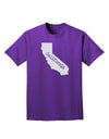 California - United States Shape Adult Dark T-Shirt by TooLoud-Mens T-Shirt-TooLoud-Purple-Small-Davson Sales