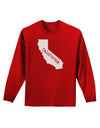 California - United States Shape Adult Long Sleeve Dark T-Shirt by TooLoud-TooLoud-Red-Small-Davson Sales