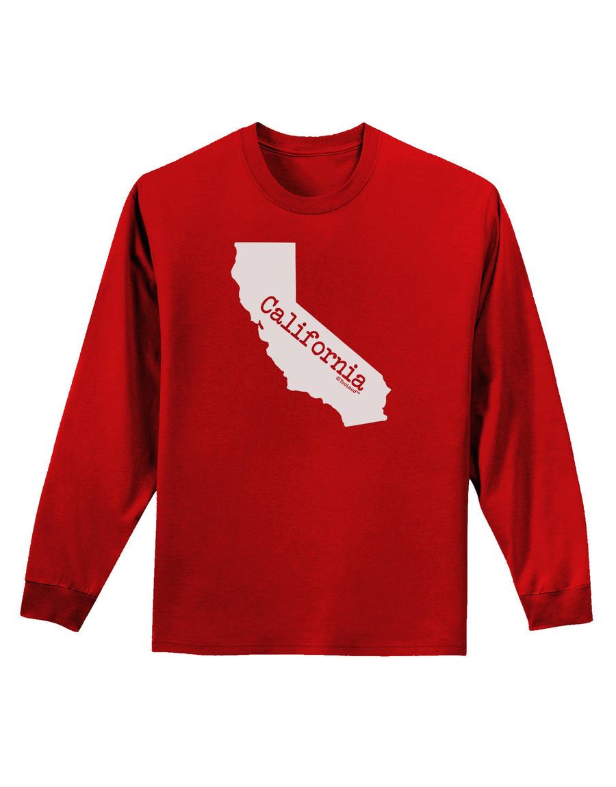 California - United States Shape Adult Long Sleeve Dark T-Shirt by TooLoud-TooLoud-Black-Small-Davson Sales