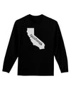 California - United States Shape Adult Long Sleeve Dark T-Shirt by TooLoud-TooLoud-Black-Small-Davson Sales