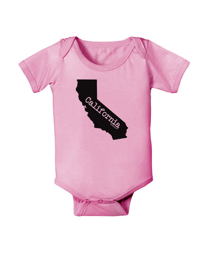 California - United States Shape Baby Romper Bodysuit by TooLoud-Baby Romper-TooLoud-Light-Pink-06-Months-Davson Sales