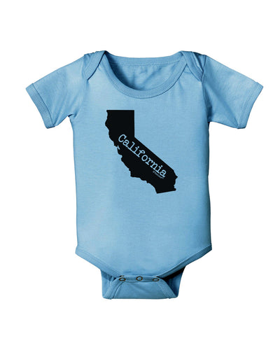 California - United States Shape Baby Romper Bodysuit by TooLoud-Baby Romper-TooLoud-Light-Blue-06-Months-Davson Sales