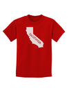 California - United States Shape Childrens Dark T-Shirt by TooLoud-Childrens T-Shirt-TooLoud-Red-X-Small-Davson Sales