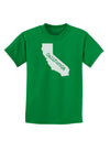 California - United States Shape Childrens Dark T-Shirt by TooLoud-Childrens T-Shirt-TooLoud-Kelly-Green-X-Small-Davson Sales