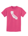 California - United States Shape Childrens Dark T-Shirt by TooLoud-Childrens T-Shirt-TooLoud-Sangria-X-Small-Davson Sales