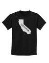 California - United States Shape Childrens Dark T-Shirt by TooLoud-Childrens T-Shirt-TooLoud-Black-X-Small-Davson Sales