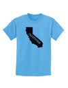 California - United States Shape Childrens T-Shirt by TooLoud-Childrens T-Shirt-TooLoud-Aquatic-Blue-X-Small-Davson Sales