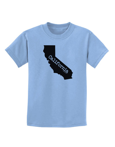 California - United States Shape Childrens T-Shirt by TooLoud-Childrens T-Shirt-TooLoud-Light-Blue-X-Small-Davson Sales