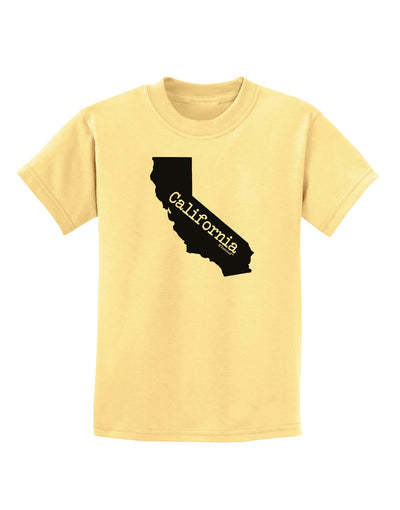 California - United States Shape Childrens T-Shirt by TooLoud-Childrens T-Shirt-TooLoud-Daffodil-Yellow-X-Small-Davson Sales