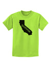 California - United States Shape Childrens T-Shirt by TooLoud-Childrens T-Shirt-TooLoud-Lime-Green-X-Small-Davson Sales