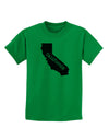 California - United States Shape Childrens T-Shirt by TooLoud-Childrens T-Shirt-TooLoud-Kelly-Green-X-Small-Davson Sales