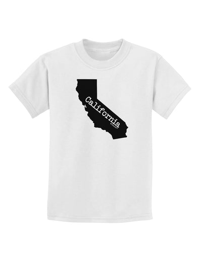 California - United States Shape Childrens T-Shirt by TooLoud-Childrens T-Shirt-TooLoud-White-X-Small-Davson Sales