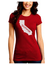 California - United States Shape Juniors Crew Dark T-Shirt by TooLoud-T-Shirts Juniors Tops-TooLoud-Red-Juniors Fitted Small-Davson Sales