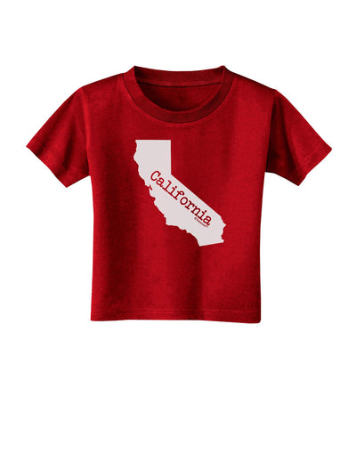 California - United States Shape Toddler T-Shirt Dark by TooLoud-Toddler T-Shirt-TooLoud-Red-2T-Davson Sales