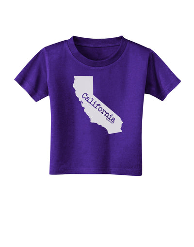 California - United States Shape Toddler T-Shirt Dark by TooLoud-Toddler T-Shirt-TooLoud-Purple-2T-Davson Sales