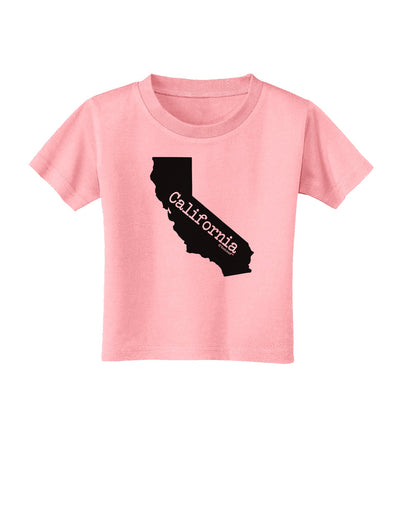 California - United States Shape Toddler T-Shirt by TooLoud-Toddler T-Shirt-TooLoud-Candy-Pink-2T-Davson Sales