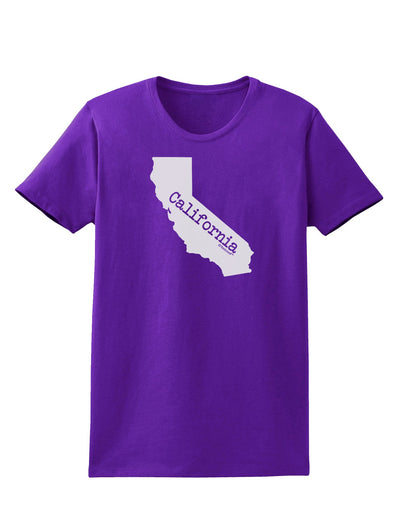 California - United States Shape Womens Dark T-Shirt by TooLoud-Womens T-Shirt-TooLoud-Purple-X-Small-Davson Sales