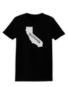 California - United States Shape Womens Dark T-Shirt by TooLoud-Womens T-Shirt-TooLoud-Black-X-Small-Davson Sales