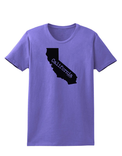 California - United States Shape Womens T-Shirt by TooLoud-Womens T-Shirt-TooLoud-Violet-X-Small-Davson Sales