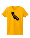 California - United States Shape Womens T-Shirt by TooLoud-Womens T-Shirt-TooLoud-Gold-X-Small-Davson Sales