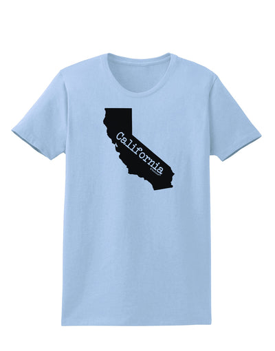 California - United States Shape Womens T-Shirt by TooLoud-Womens T-Shirt-TooLoud-Light-Blue-X-Small-Davson Sales