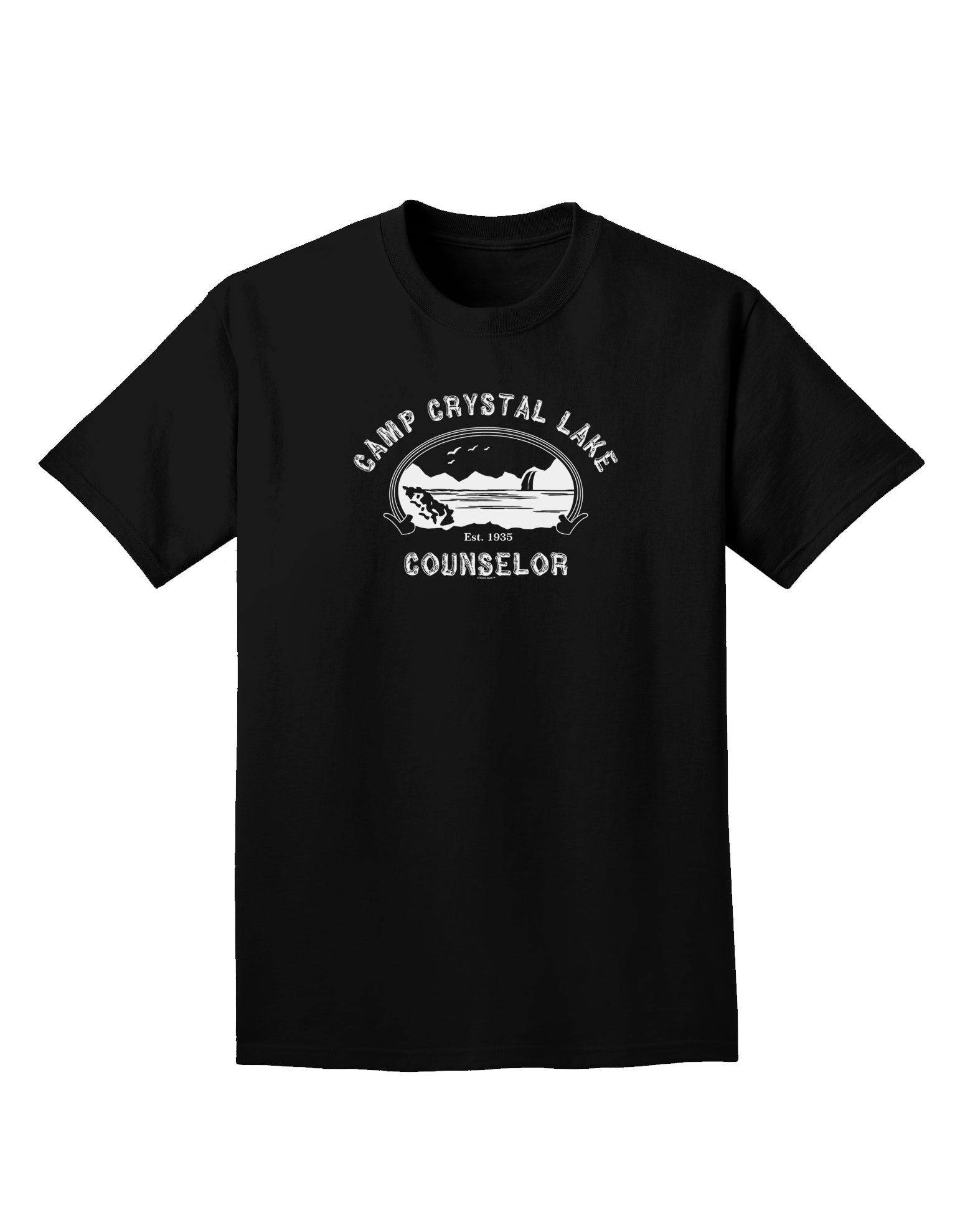 Camp Crystal Lake Counselor - Friday 13 Adult Dark T-Shirt-Mens T-Shirt-TooLoud-Black-Small-Davson Sales