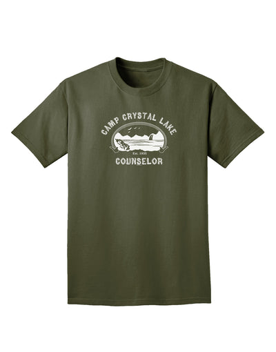 Camp Crystal Lake Counselor - Friday 13 Adult Dark T-Shirt-Mens T-Shirt-TooLoud-Military-Green-Small-Davson Sales