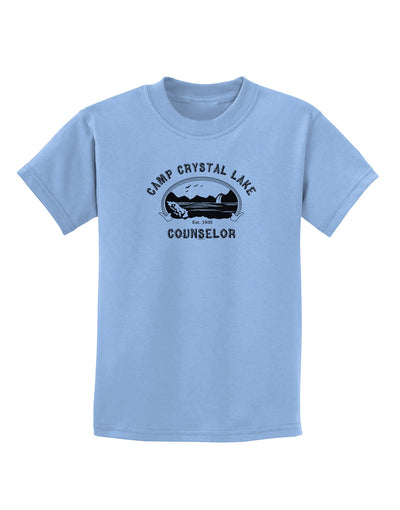 Camp Crystal Lake Counselor - Friday 13 Childrens T-Shirt-Childrens T-Shirt-TooLoud-Light-Blue-X-Small-Davson Sales