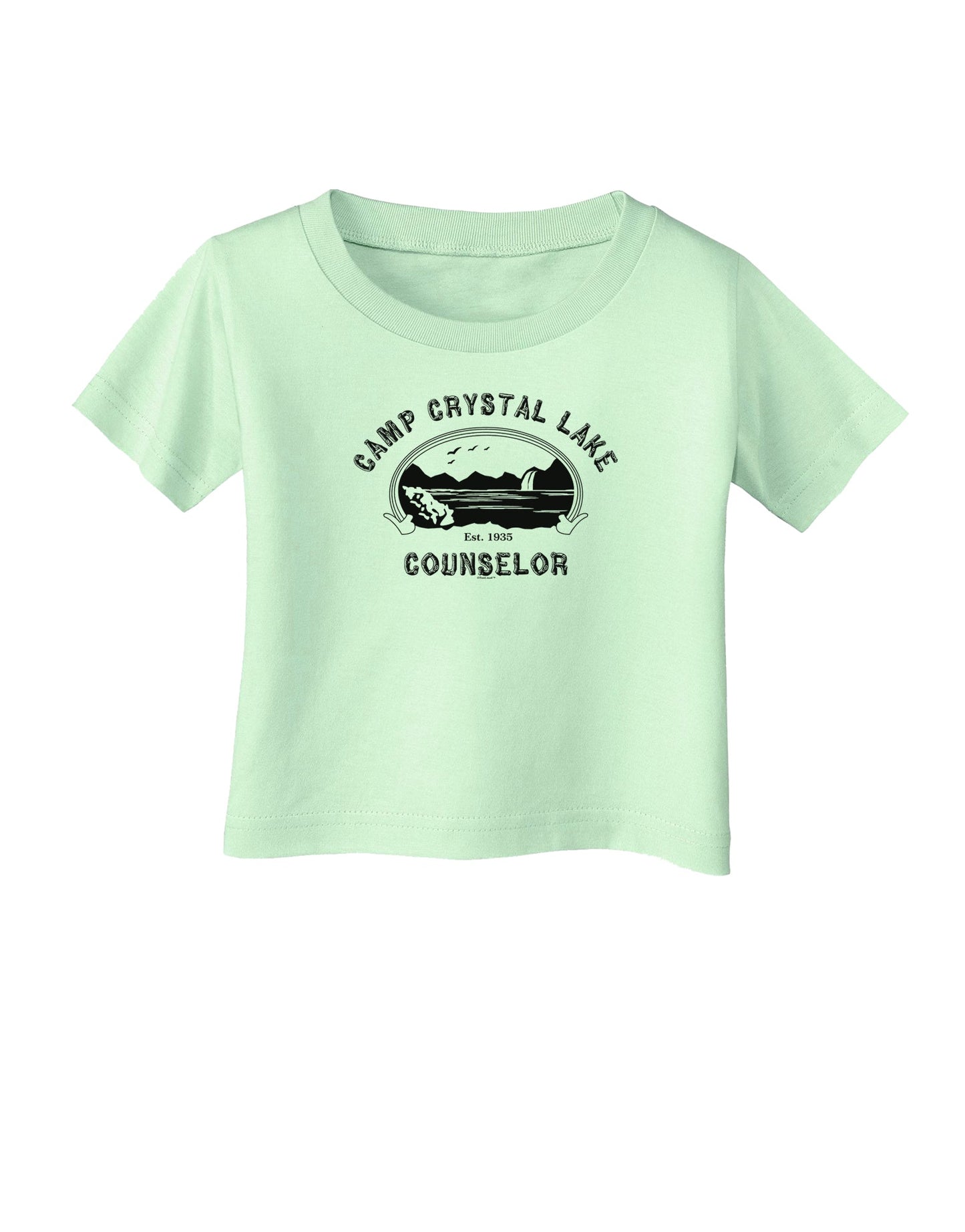 Camp Crystal Lake Counselor - Friday 13 Infant T-Shirt-Infant T-Shirt-TooLoud-Light-Green-06-Months-Davson Sales