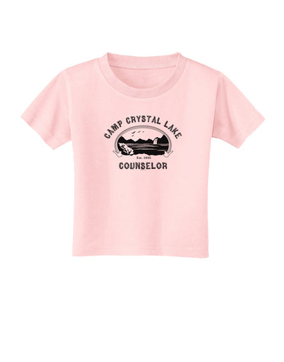 Camp Crystal Lake Counselor - Friday 13 Toddler T-Shirt-Toddler T-Shirt-TooLoud-Light-Pink-2T-Davson Sales