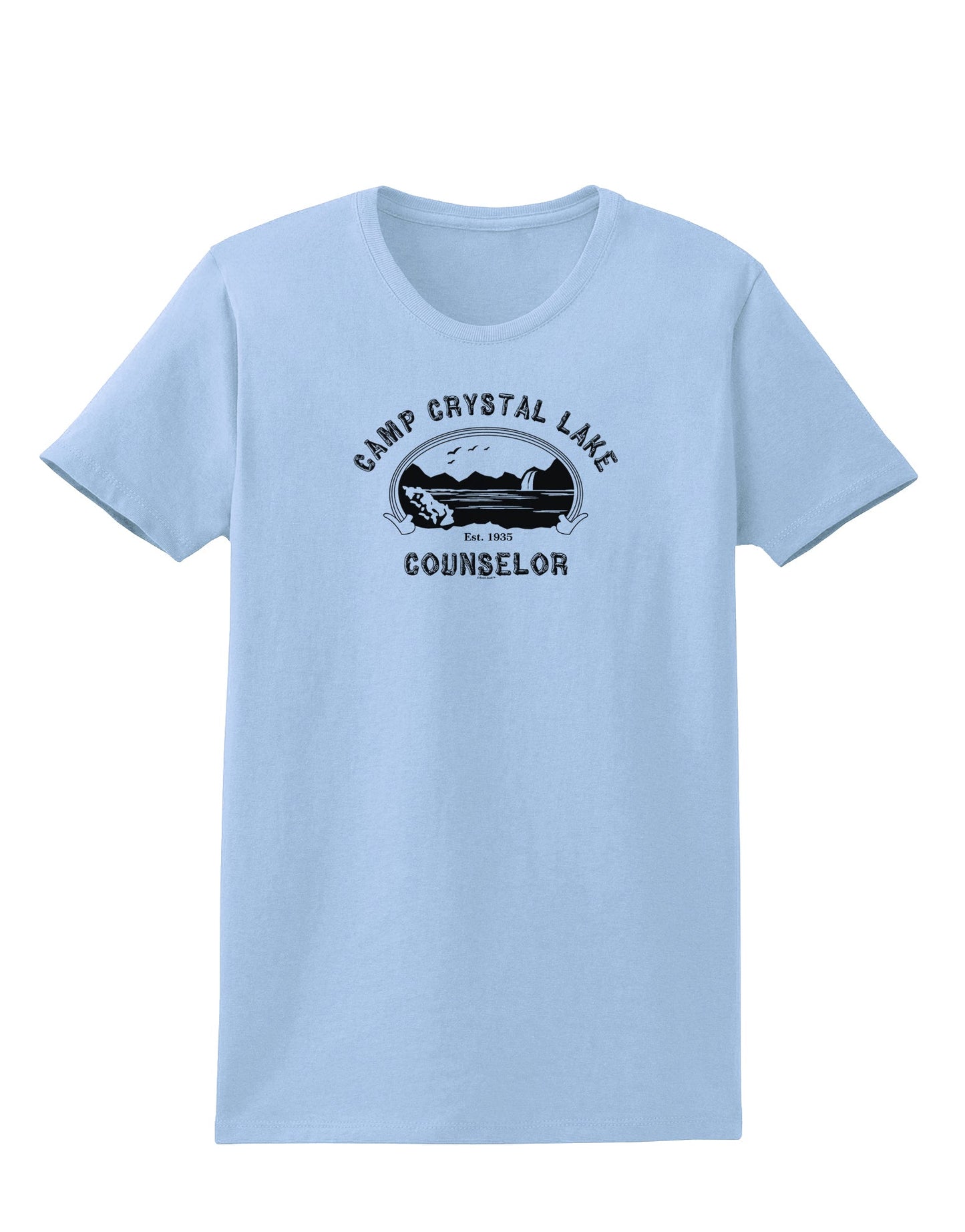 Camp Crystal Lake Counselor - Friday 13 Womens T-Shirt-Womens T-Shirt-TooLoud-Light-Blue-X-Small-Davson Sales